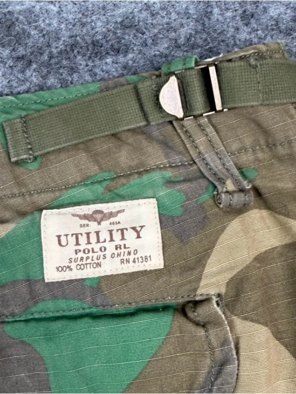 Polo by Ralph Lauren Men's Camouflage Cargo Shorts Size 36 (Zipper Not Working)
